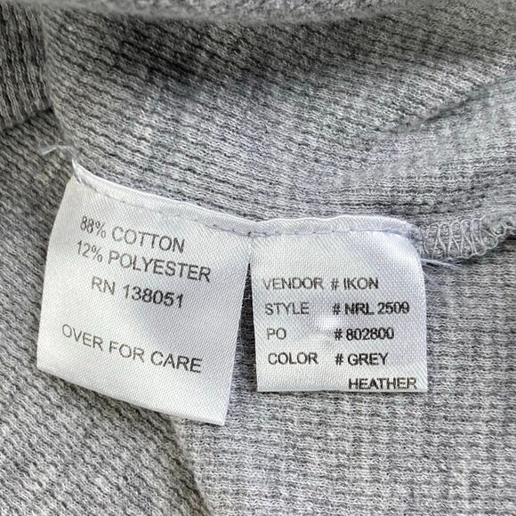 North Rivers Outfitters Sz Small Thermal Top Gray Half Button Shirt Babydoll - Picture 4 of 8